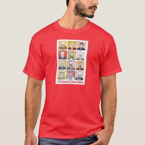 12 Russian Composers T_Shirt