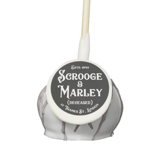 12 Scrooge & Marley Christmas Carol Cake Pops (Front)