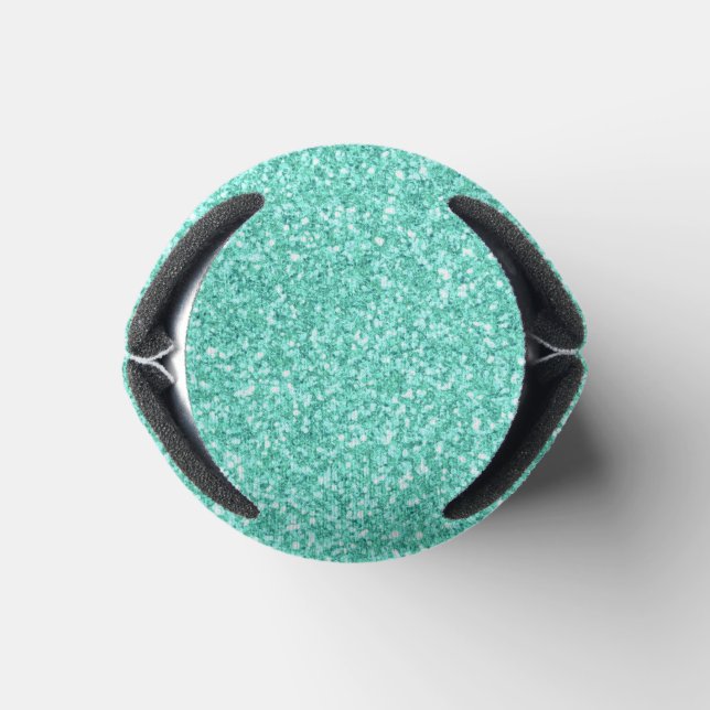 12 Seafoam Glitter Print Glimmer Sparkles Can Cooler (Bottom)
