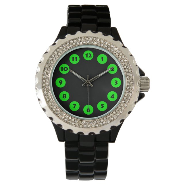 12 Spots - Green on Black Watch (Front)