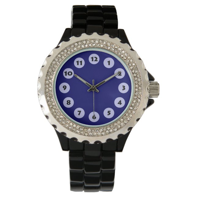 12 Spots - Powder Blue on Deep Navy Watch (Front)