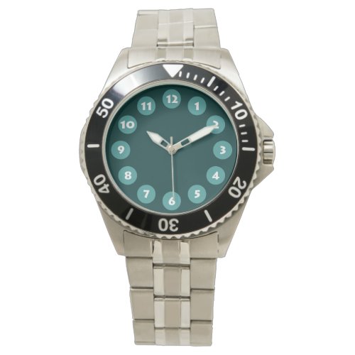 12 Spots _ Teal and Dark Green Watch