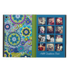 12 square photo collage colorful floral pattern