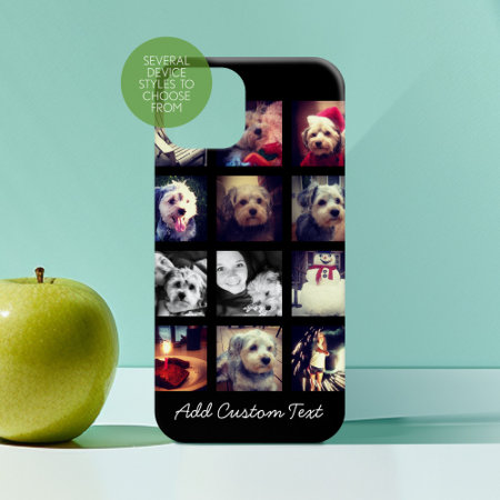 12 Square Photo Collage With Black Background Case-mate Iphone 14 Plus