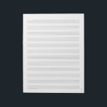 12 Staves White Music Sheet Paper Notepad<br><div class="desc">Unleash your inner composer with this editable music sheet paper notepad! Whether you're jotting down a melody, working on your next song, or just need a creative space to sketch musical ideas, this notepad is your perfect companion. The crisp, white pages with 12 staves give you all the space you...</div>