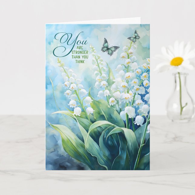 12 Step Encouragement Lily of the Valley Garden Card (Small Plant)