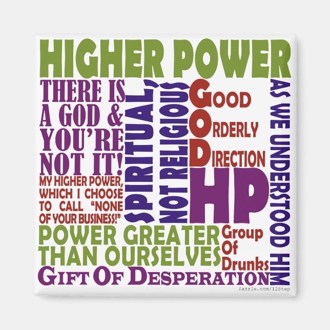 12 Step Higher Power Magnet (Front)