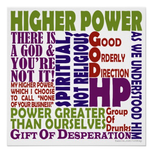 12 Step Higher Power Poster