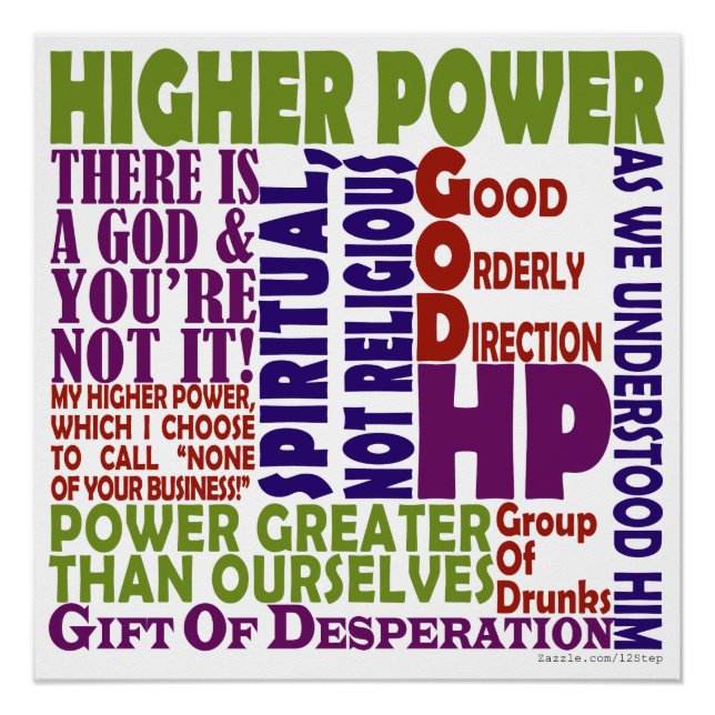 12 Step Higher Power Poster (Front)
