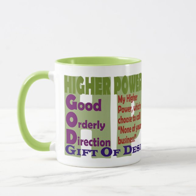 12-Step Higher Power Slogans Mug (Left)