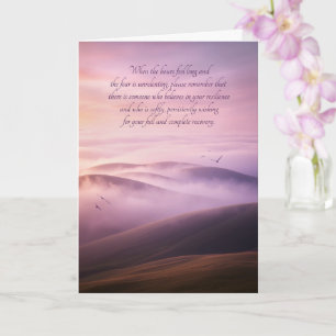 12 Step Recovery Lavender Rolling Hills Card
