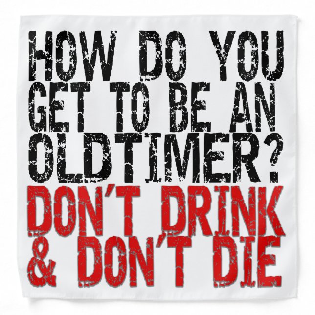 12-Step Recovery Oldtimer Old Timer Joke Bandana (Front)