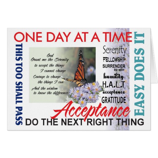 12 Step Recovery Slogans Card | Zazzle.com