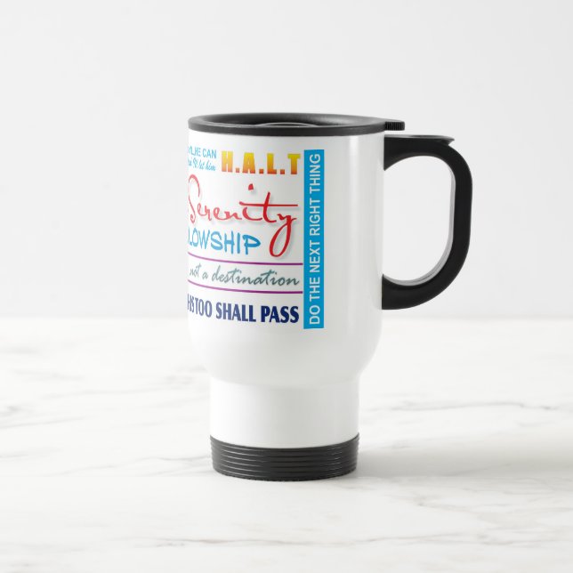 12 step recovery slogans mug (Right)