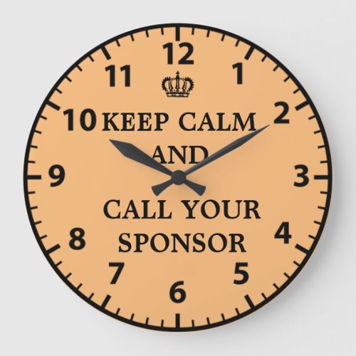 12 Step Recovery Sobriety Call Your Sponsor Clock