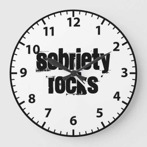 12 Step Recovery Sobriety Slogan Alcoholic Addict Large Clock