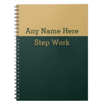 12 Step Recovery Work Book Journal Lined Notebook by BenchmarkDigitalArt at Zazzle