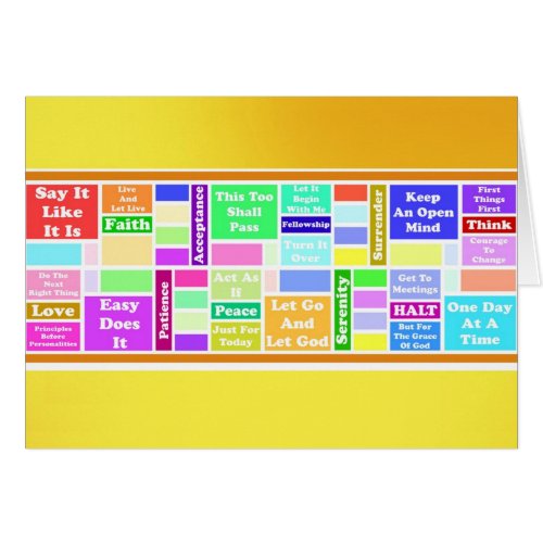 12 Step Slogans Card