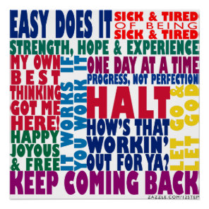 12 Step Slogans Poster