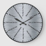 12 Step Sobriety Clean &amp; Sober Slogans Slvr Clock