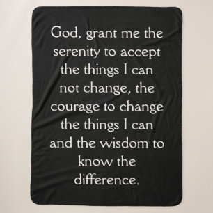 12 Step Sobriety Recovery Serenity Prayer Blanket