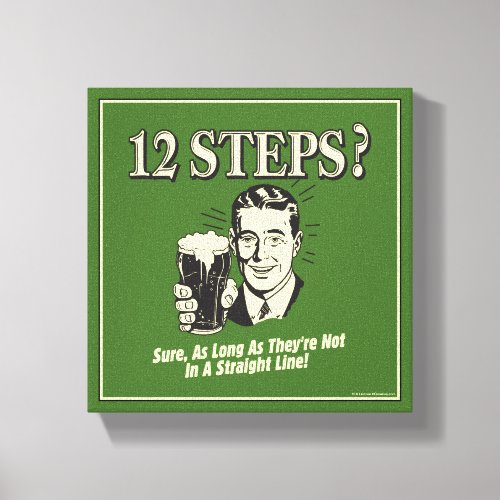 12 Steps Not In A Straight Line Canvas Print