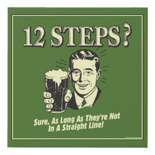 12 Steps: Not In A Straight Line Faux Canvas Print
