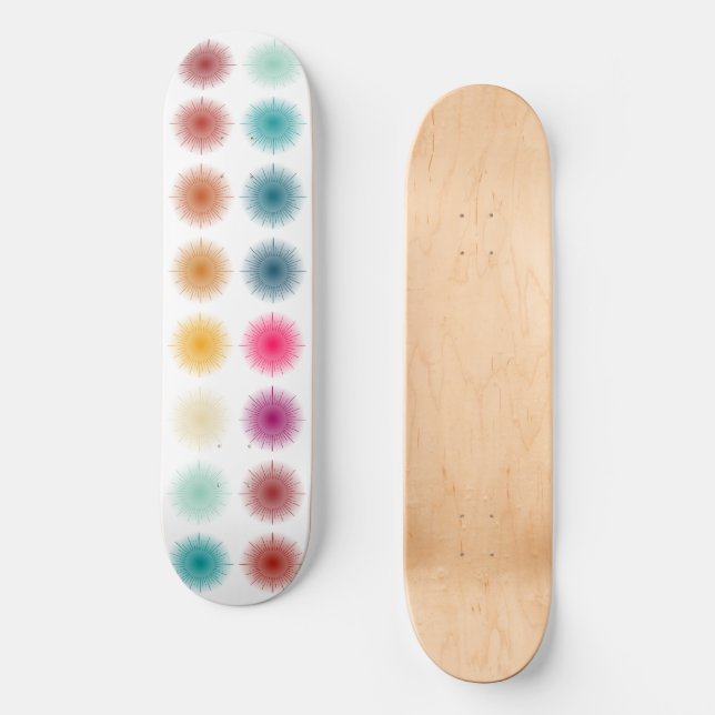 12 Suns Color Gradient Skateboard (Front)