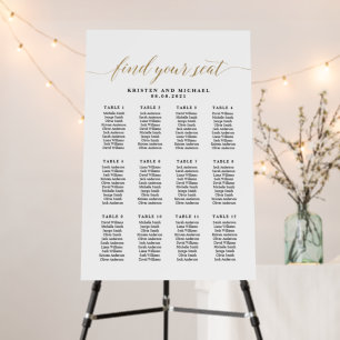 12 Tables 120 Guests Find Your Seat Seating Chart Foam Board
