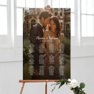 12 tables elegant photo wedding seating chart