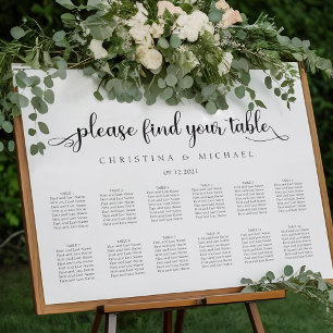 12 Tables Guests Plan Horizontal Seating Chart