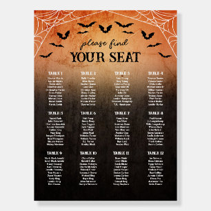 12 Tables Halloween Wedding Bats Spiderweb Foam Board