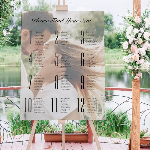 12 Tables Large Black Numbers Photo Wedding Foam Board