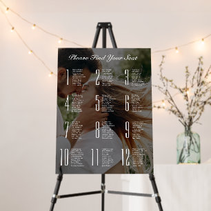 12 Tables Large Numbers Photo Wedding Foam Board