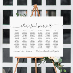 12 Tables Modern Find Your Seat Seating Chart