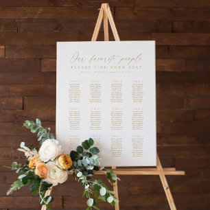 12 Tables Our Favorite People Seating Chart Foam Board