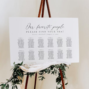 12 Tables Our Favorite People Seating Chart Plan Foam Board