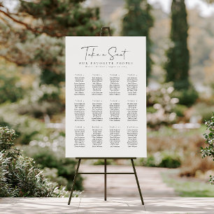 12 Tables Take a Seat Acrylic Seating Chart