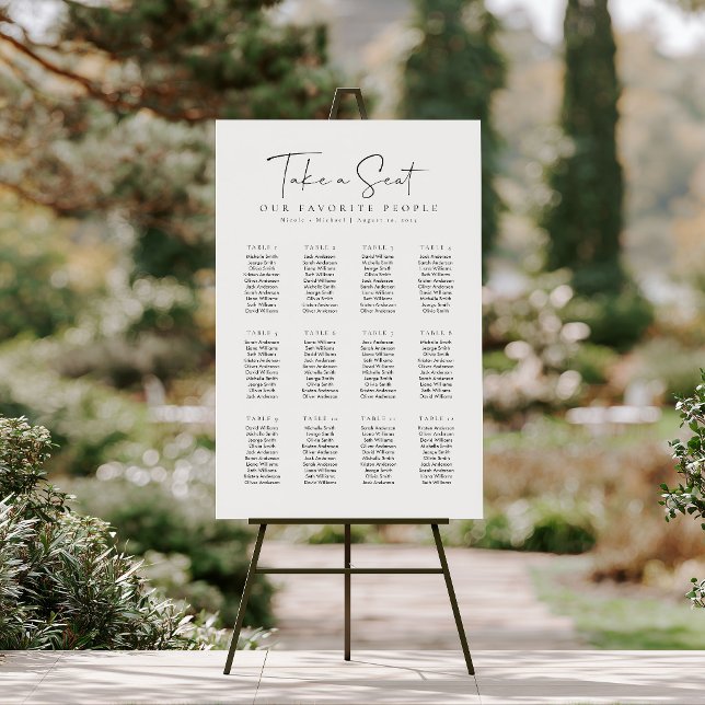 12 Tables Take a Seat Acrylic Seating Chart (12 Tables Take a Seat Acrylic Seating Chart)