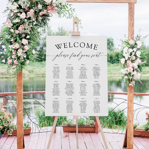 12 Tables Welcome Seating Chart Any Event Foam Board