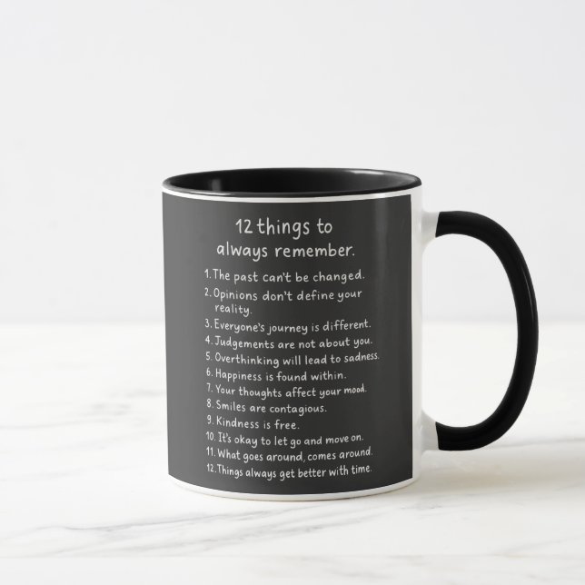 12 Things To Always Remember  Mug (Right)
