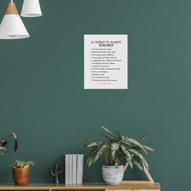 12 Things to Remember - Motivational Poster  (Living Room 1)