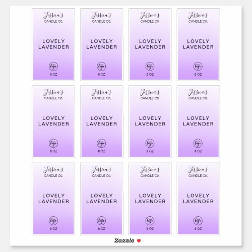12 Transparent Purple Product Label 46 x 32 Inch