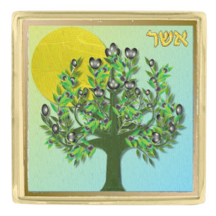 12 Tribes of Israel Asher Tie or Lapel Pin