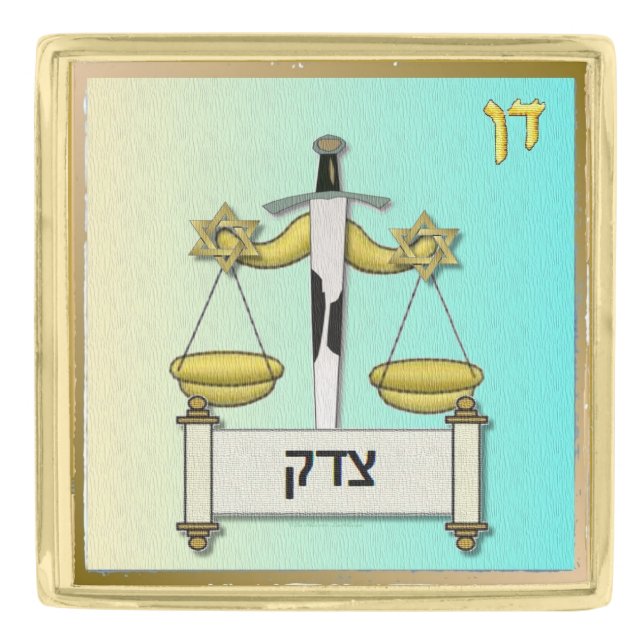 12 Tribes of Israel Dan Tie or Lapel Pin (Front)