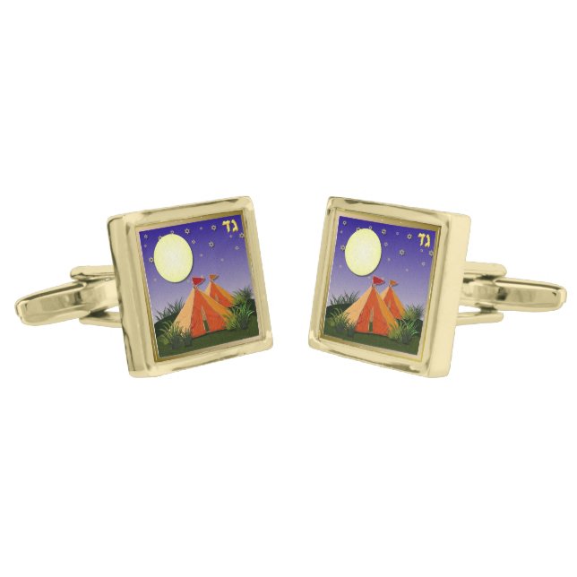 12 Tribes of Israel Gad Cufflinks (Angled)