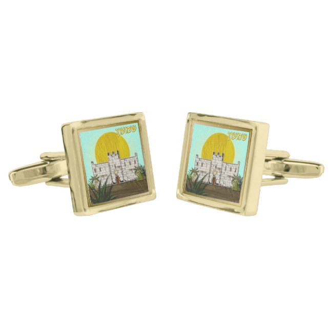 12 Tribes of Israel Simeon Cufflinks (Angled)