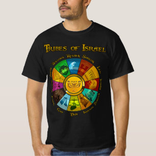 12 Twelve Tribes Of Israel Hebrew Jewish Israelite T-Shirt