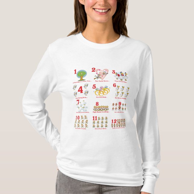 12 twelves days of christmas complete T-Shirt (Front)