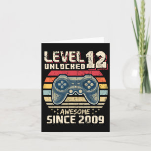 12 Unlocked Awesome 2009 Video Game 12th Birthday  Card